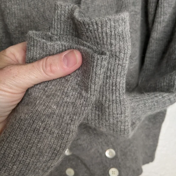 Vintage Lambswool & Angora Cardigan Grey, Robert Scott for The Talbots - Picture 5 of 9